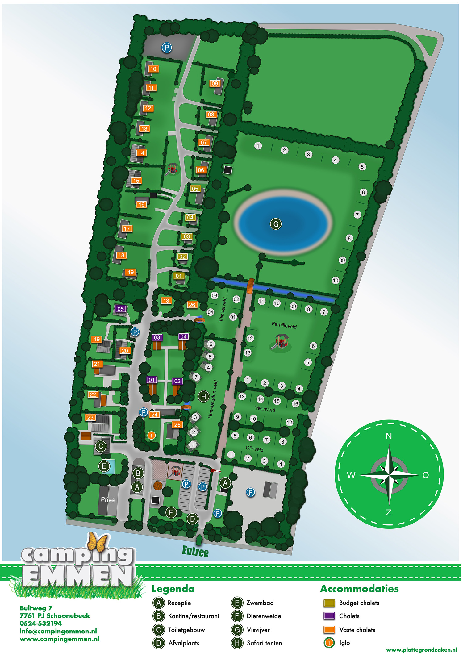 Plattegrond Camping Emmen